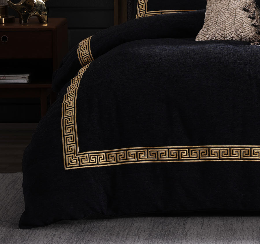 Olympia Quilt Cover Set Range Black