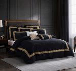 Olympia Quilt Cover Set Range Black