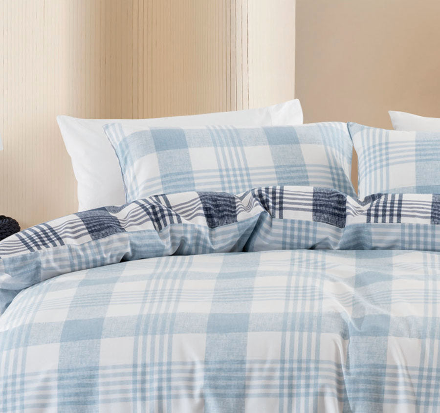 Wyona Quilt Cover Set Range Blue