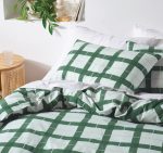 Corinne Printed Flannelette Cotton Quilt Cover Set Range Forest