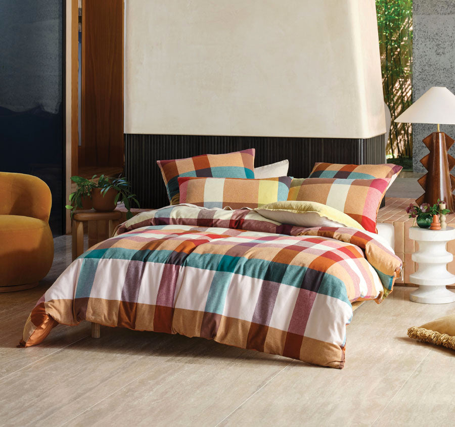 Eastwood Quilt Cover Set Range Pecan