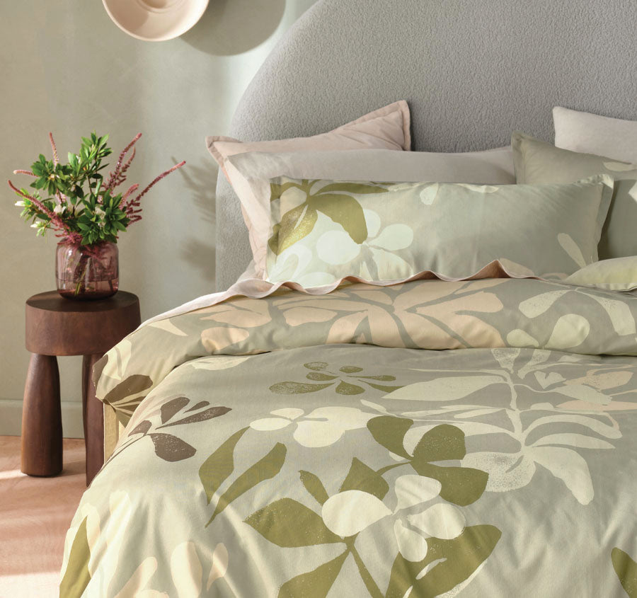 Indy Quilt Cover Set Range Eucalyptus