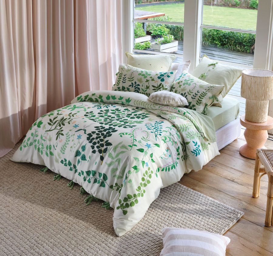 Lilly Quilt Cover Set Range Vanilla