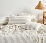 Vintage Stripe Quilt Cover Set Range Natural