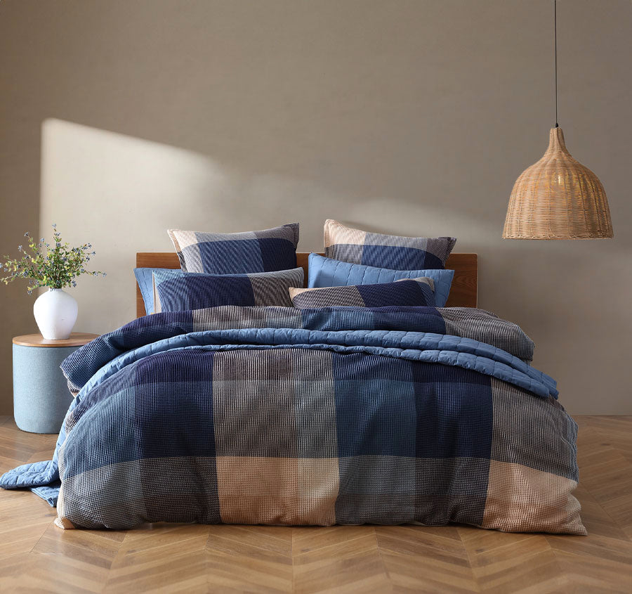 Sadie Quilt Cover Set Range Navy